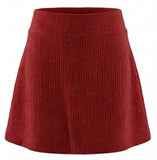 LIBBA SKIRT - RED VELOUR