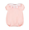 LULI & ME BABY GIRLS CORD BUBBLE - EYELET RUFFLE COLLAR - PINK