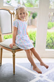 KNIT PLAY DRESS FLORAL PASTEL STRIPE