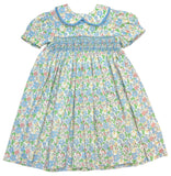 SMOCKED CAROLINE DAY DRESS - CHEEKWOOD FLORAL