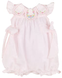 DOTTED PETAL PLAYSUIT - PINK
