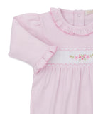 CLB SUMMER MEDLEY 25 PINK HAND SMOCKED FOOTIE