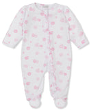 BAA BAA BABY SHEEP PINK ZIP FOOTIE