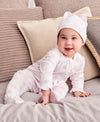 BAA BAA BABY SHEEP PINK ZIP FOOTIE