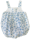 FRENCH BLUE FLORAL EMBROIDERED TOP STRAP BUBBLE