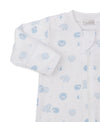 BAA BAA BABY SHEEP BLUE ZIP FOOTIE