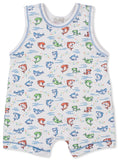 SHARK GRINS SLEEVELESS PLAYSUIT