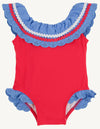SANDY LANE SWIMSUIT RICHMOND RED WITH BARBADOS BLUE