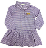 STRIPED LAVENDER TIGER RUFFLE PENNY DRESS