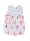 LULU BEBE FAIRYTALE SLEEVELESS RUFFLE COLLAR BUBBLE WITH RIBBONS