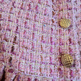CLAIRE PINK & GOLD TWEED DRESS