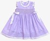 LAVENDER GEO SMOCKED DRESS