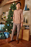 PIERFRONT BUTTONDOWN - SADDLE PLAID