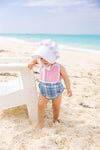 SALLY SUNSUIT - LAUDERDALE PIER PLAID WITH PIER PARTY PINK