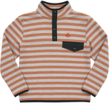 SNAPPER JACKET - GREY AND ORANGE STRIPE