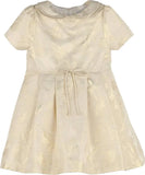 GOLDEN FLOWER DRESS WITH COLLAR