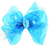 5.5" WATERPROOF HAIR BOW WITH ALLIGATOR CLIP - TURQUOISE