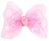 5.5" WATERPROOF HAIR BOWS ON ALLIGATOR CLIP - PINK
