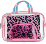 PINK LEOPARD COSMETIC BAG
