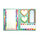 SIDE NOTES STICKY TAB NOTE PAD - RAINBOW HEARTS