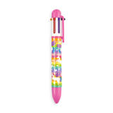 UNIQUE UNICORNS 6 CLICK MULTI COLOR PEN - PINK