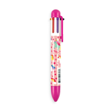 UNIQUE UNICORNS 6 CLICK MULTI COLOR PEN - HOT PINK