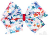 MEDIUM PATRIOTIC  SEQUIN PRINT HAIR BOW