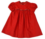 RED FLOAT DRESS - PLAID CORDING