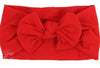 WIDE PANTYHOSE HEADBAND WITH KNOT - RED