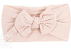WIDE PANTYHOSE HEADBAND WITH KNOT - LIGHT CORAL