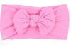 WIDE PANTYHOSE HEADBAND WITH KNOT - HOT PINK