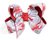 LAYERED NEWSPAPER CRAWFISH RIBBON BOW 4"