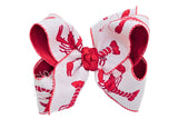LAYERED CRAWFISH RIBBON BOW 6.5"