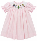 NUTCRACKER SMOCKED BISHOP DRESS