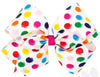 KING BACK TO SCHOOL POLKA DOT PRINT HAIR BOW