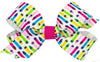 MINI BACK TO SCHOOL CRAYON PRINT HAIR BOW