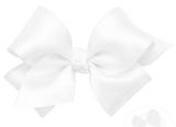 SMALL FRENCH SATIN BOW - WHITE