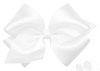 KING FRENCH SATIN BOW - WHITE