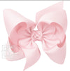TEXAS SIZE SIGNATURE GROSGRAIN DOUBLE KNOT BOW ON CLIP - LIGHT PINK