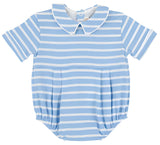 BRADFORD BUBBLE - SARASOTA SKY STRIPE WITH WORTH AVENUE WHITE