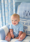 BRADFORD BUBBLE - SARASOTA SKY STRIPE WITH WORTH AVENUE WHITE
