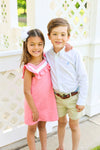 DARLA DRESS ROMANY ROSE WITH WORTH AVENUE WHITE