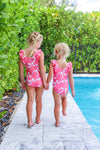 RUEHLING RUFFLE BATHING SUIT - BAGLEY BOWS