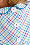 BRADFORD BUBBLE KINDNESS WINS WINDOWPANE WITH WOOD BOAT BLUE