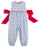 SLEEVELESS REBECCA ROMPER - APPLE OF MY EYE WITH RICHMOND RED