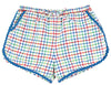 CHERYL SHORTS - KINDNESS WINS WINDOWPANE WITH WOOD BOAT BLUE RICRAC TRIM