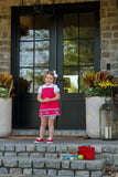 JILLIAN JUMPER SET - RICHMOND RED WITH KINDNESS WINS WINDOWPANE AND ABC APPLIQUE