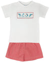 LULU BEBE SHARK SMOCKED SHORT SET