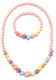 PEARLY PASTEL NECKLACE AND BRACELET SET