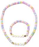 CUTE SMILE NECKLACE AND BRACELET SET